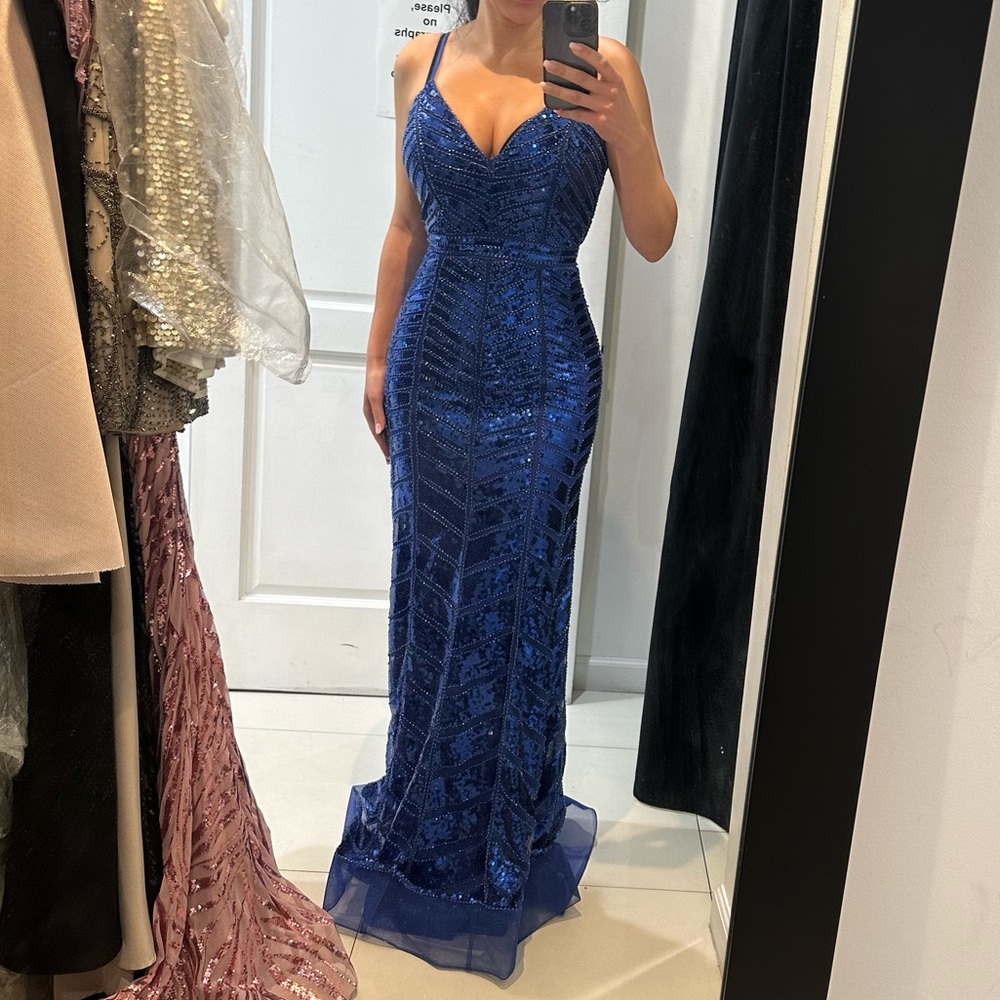 Blue sparkly dress - Picture 2 of 2